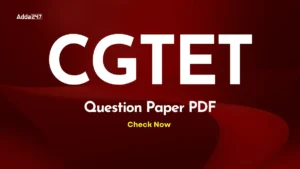 CG TET Question Paper 2026, Download PDF