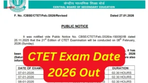CTET Exam Date 2026 Out, Check Paper 1, 2 Shift Timings & Exam Duration