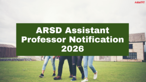 ARSD Assistant Professor Notification 2026, Apply link, Salary