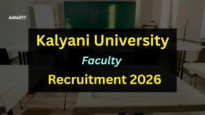Kalyani University Faculty Recruitment 2026