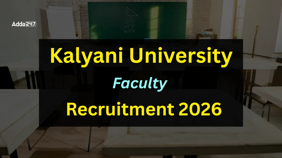 Kalyani University Faculty Recruitment 2026