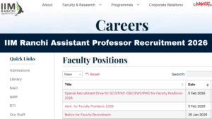 IIM Ranchi Assistant Professor Recruitment 2026 Out, Apply Online