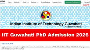 IIT Guwahati PhD Admission 2026, Apply Link, Eligibility, Stipend