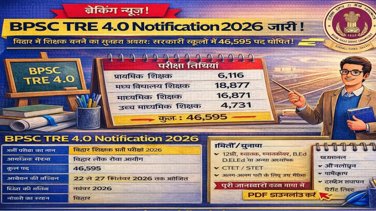 BPSC TRE 4.0 Vacancy 2026