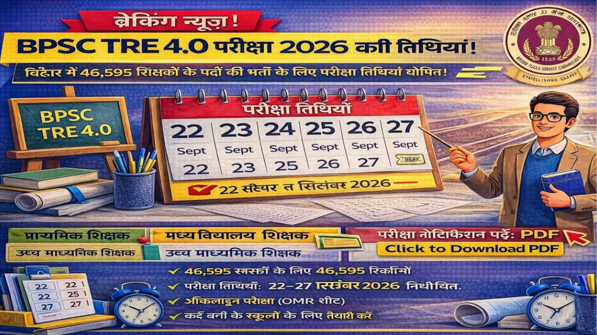 BPSC TRE 4.0 Exam Date 2026