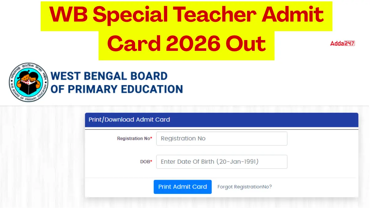 WB Special Teacher Admit Card 2026