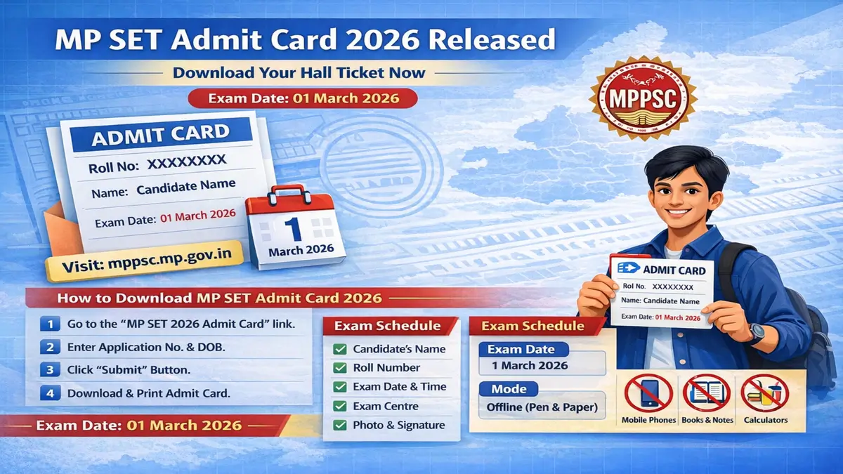MP SET Admit Card 2026