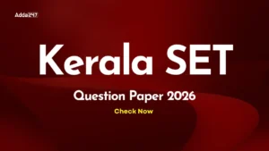 Kerala SET Question Paper 2026
