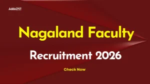 Nagaland Faculty Recruitment 2026