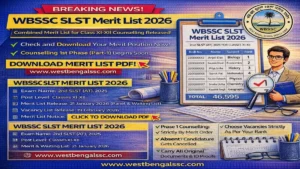 WBSSC SLST Merit List 2026