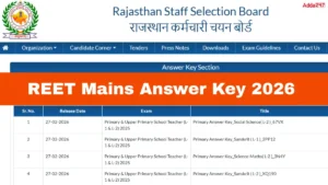 REET Mains Answer Key 2026 Released @rssb.rajasthan.gov.in, Download Subject Wise PDF