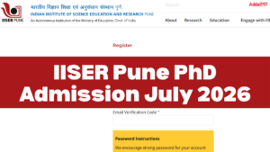 IISER Pune PhD Admission July 2026-27, Apply Link, Stiphend