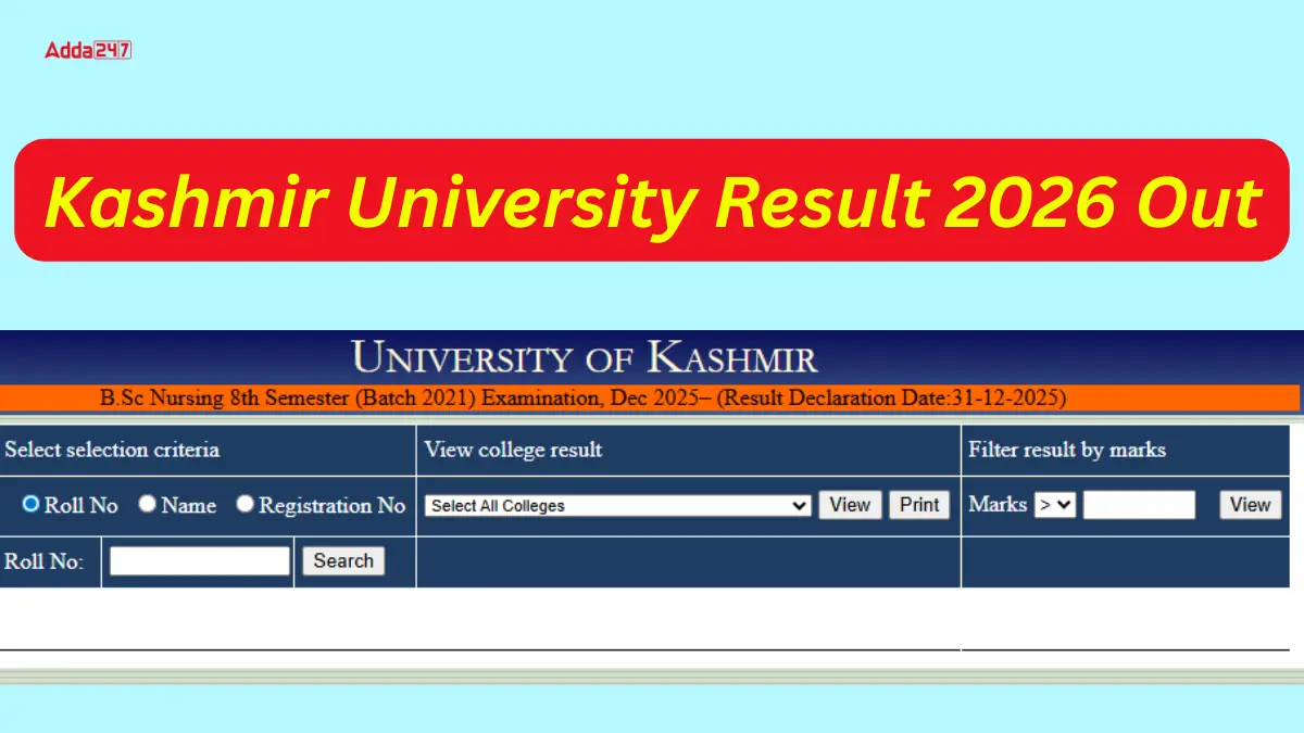 Kashmir University Result 2026 Out