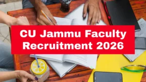 CU Jammu Faculty Recruitment 2026, Apply Link