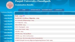 Panjab University Result 2026