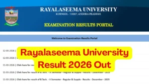 Rayalaseema University Result 2026 Out