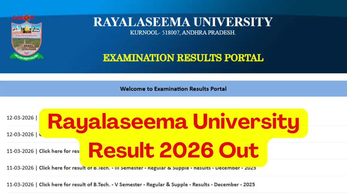 Rayalaseema University Result 2026 Out