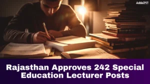Rajasthan Approves 242 Special Education Lecturer Posts, Big Relief for Divyang Students in Classes 11–12