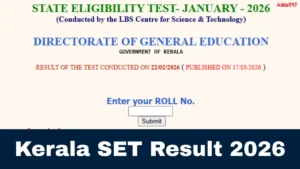 Kerala SET Result 2026 Out, Download LBS SET Scorecard PDF