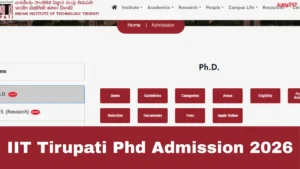 IIT Tirupati Phd Admission 2026, Apply Link, Selection Process