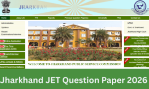 Jharakhand JET Question Paper