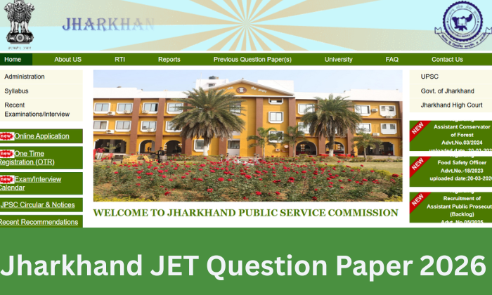 Jharakhand JET Question Paper