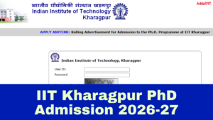 IIT Kharagpur PhD Admission 2026-27, Apply Link