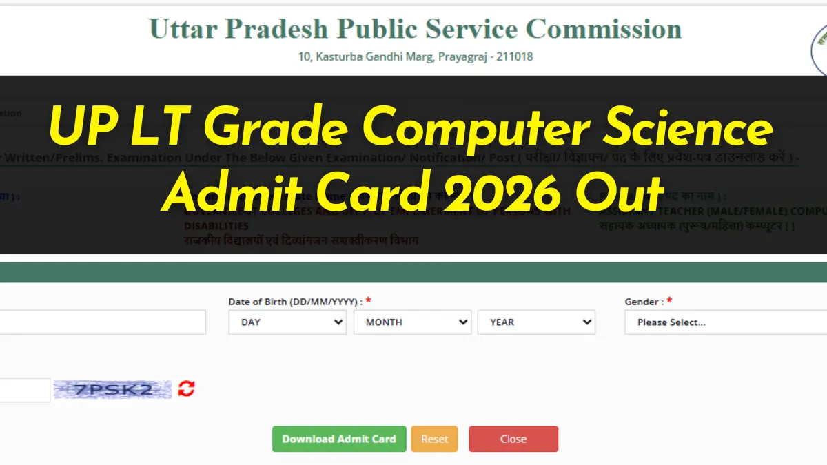 UP LT Grade Computer Science Admit Card 2026 Out