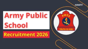 Army Public School Recruitment 2026
