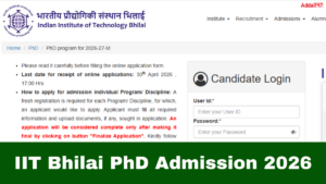IIT Bhilai PhD Admission 2026, Apply Link, Stiphend