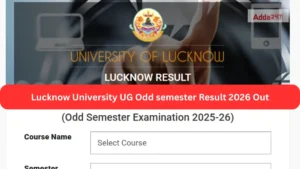 Lucknow University UG Odd semester Result 2026 Out