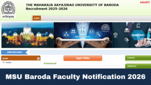 MSU Baroda Faculty Recruitment 2026 Notification Out for 1010 Teaching Assistant, Lecturer, Apply Online Here
