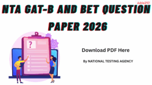 NTA GAT-B and BET Question paper 2026, Download PDF (1)