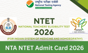 NTA NTET Admit Card 2026 Out, Download Hall Ticket for April 28 Exam