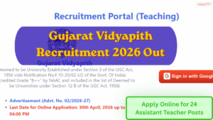 Gujarat Vidyapith Recruitment 2026 Out (1)