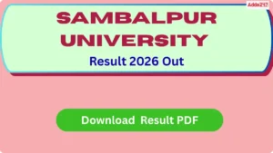 Sambalpur University Result 2026 Out