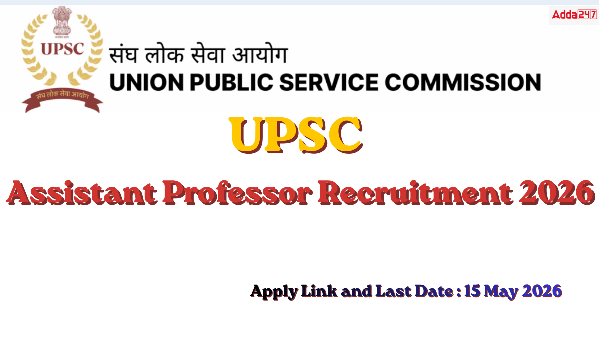 UPSC Assistant Professor Recruitment 2026 (1)
