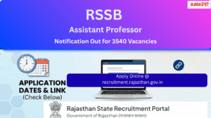 RSSB Assistant Professor Notification 2026 Out for 3540 Vacancies, Check Apply Online Link, Dates