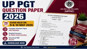 UP PGT Question Paper 2026