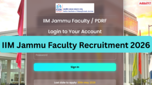 IIM Jammu Faculty Recruitment 2026