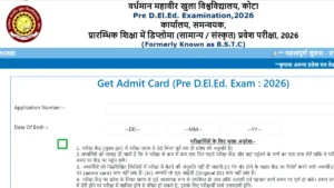 Rajasthan BSTC Pre DElEd Admit Card 2026