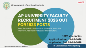 AP University Faculty Recruitment 2026 Out for 1523 Posts