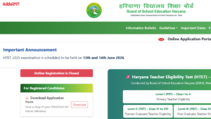 HTET 2026 Exam Date Announced, Check TGT PRT PGT Schedule
