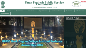 UPPSC GDC Assistant Professor Answer Key 2026, Download Response Sheet