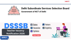 DSSSB Teacher Vacancy 2026 Notification Out for 1417 Posts (TGT, PRT, Computer Science Special Educator), Apply Online Link
