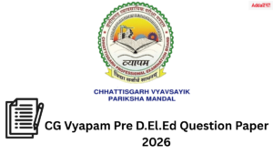CG Vyapam Pre Deled Question Paper 2026 (4 June), Download PDF Here