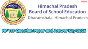 HP TET Question Paper and Answer Key 2026, Download PDF Here