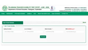 TG TET Hall Ticket 2026