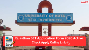 Rajasthan SET Application Form 2026 Starts, Check Apply Online Link