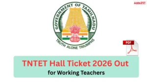 TNTET Hall Ticket 2026 Out for Working Teachers, Download Admit Card PDF